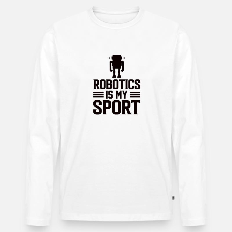 Roboter Programmierer Automatisierungstechniker - Männer Premium Bio Langarmshirt - Weiß