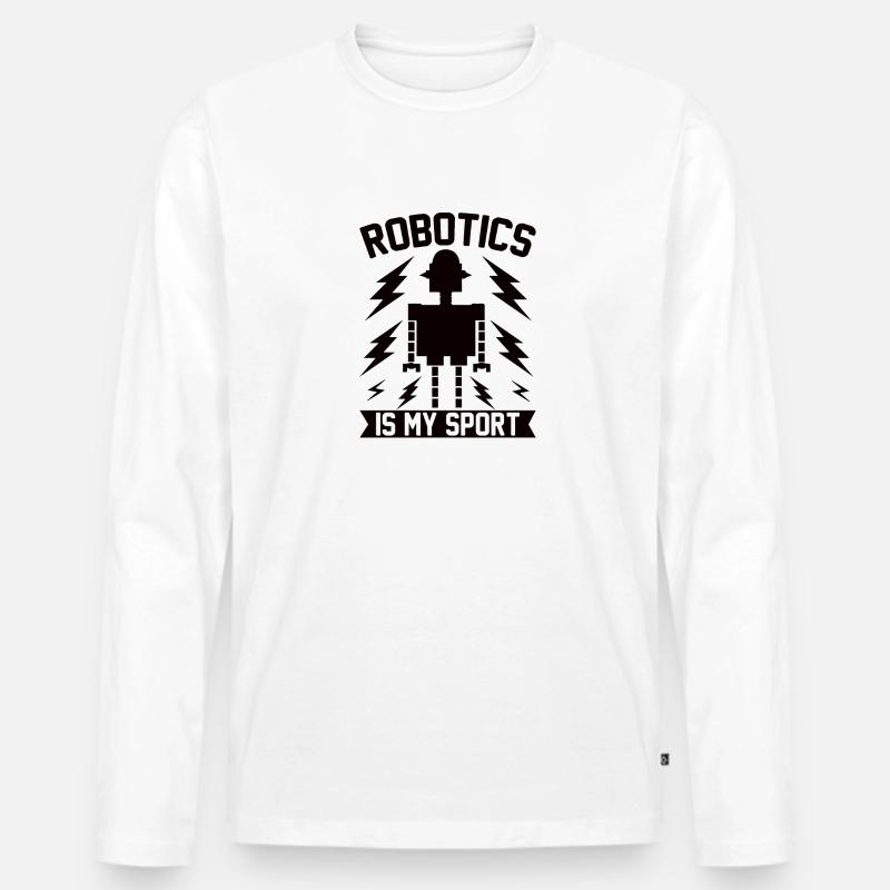 Roboter Programmierer Automatisierungstechniker - Männer Premium Bio Langarmshirt - Weiß