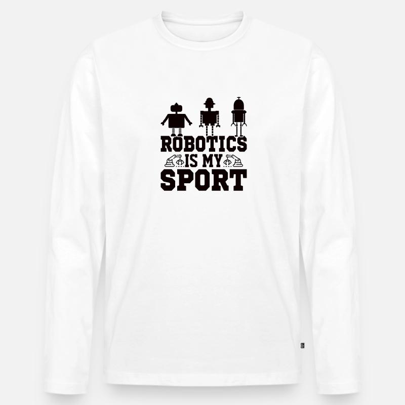 Roboter Programmierer Automatisierungstechniker - Männer Premium Bio Langarmshirt - Weiß
