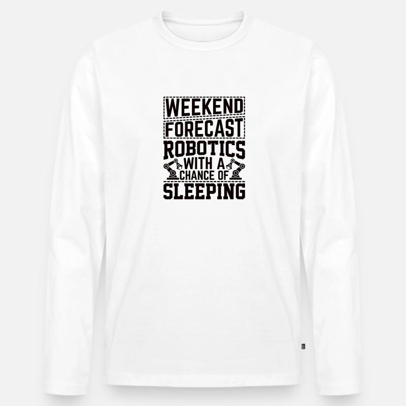 Roboter Programmierer Automatisierungstechniker - Männer Premium Bio Langarmshirt - Weiß