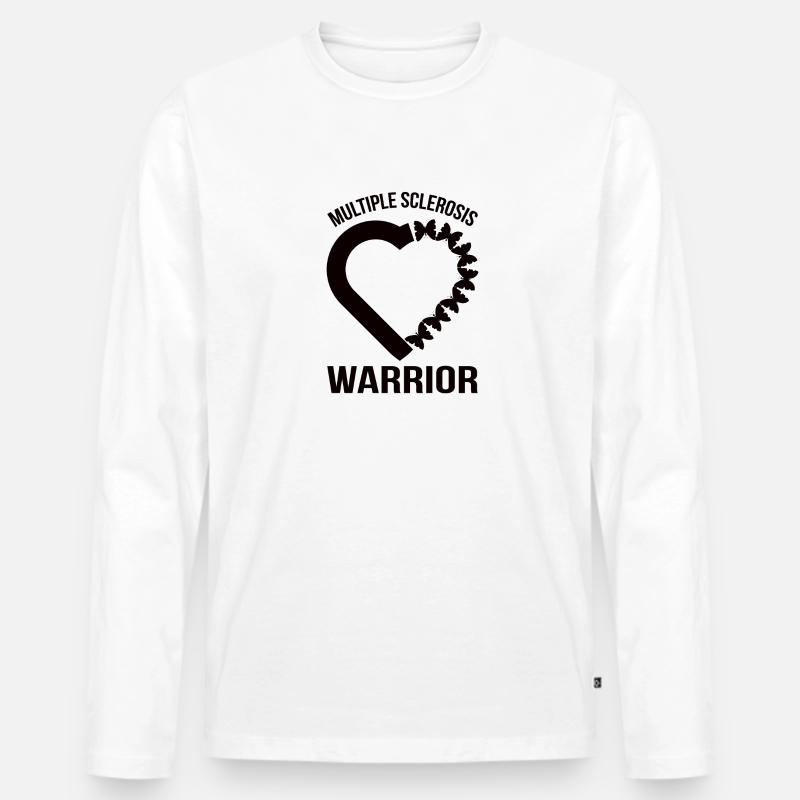 Multiple Sklerose Awareness - Männer Premium Bio Langarmshirt - Weiß
