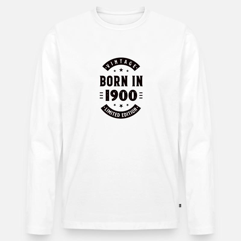 Die Legende von 1900 Geburtstag - Männer Premium Bio Langarmshirt - Weiß