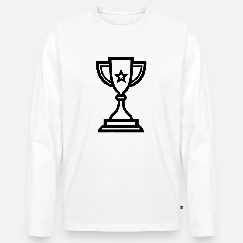 Trophäe - Männer Premium Bio Langarmshirt - Weiß