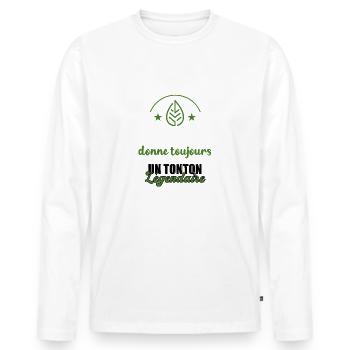 Un naturopathe exceptionnel métier homme - T-shirt manches longues Premium bio Homme - blanc - Devant - Nico (187cm)