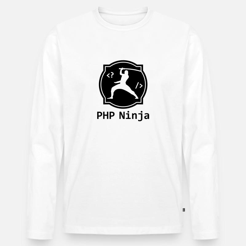 PHP Ninja - PHP Programmer Coder Nerd Webdesign Men's Premium Organic Long Sleeve Shirt
