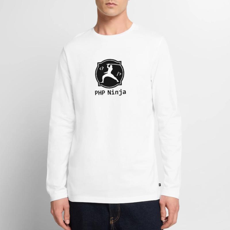 PHP Ninja - PHP Programmierer Coder Nerd Webdesign Männer Premium Bio Langarmshirt
