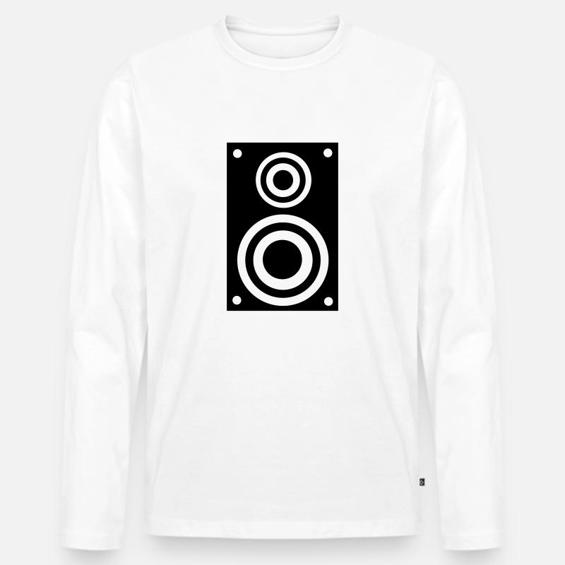 Lautsprecher - Box - Männer Premium Bio Langarmshirt - Weiß