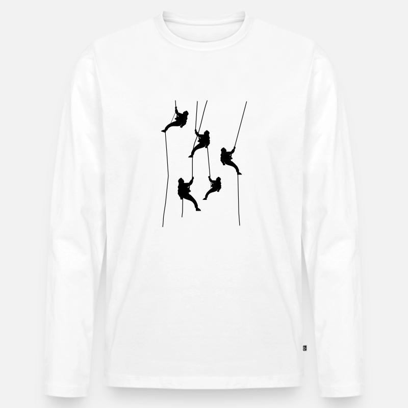 kletterer - Männer Premium Bio Langarmshirt - Weiß