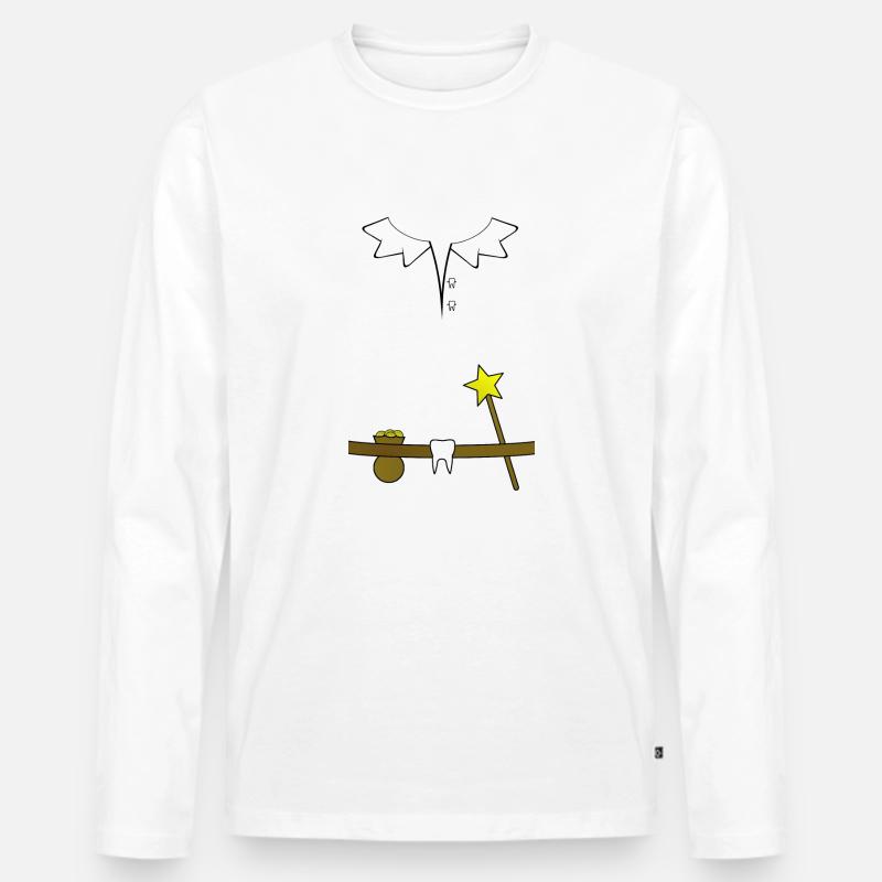 Zahnfee - Männer Premium Bio Langarmshirt - Weiß