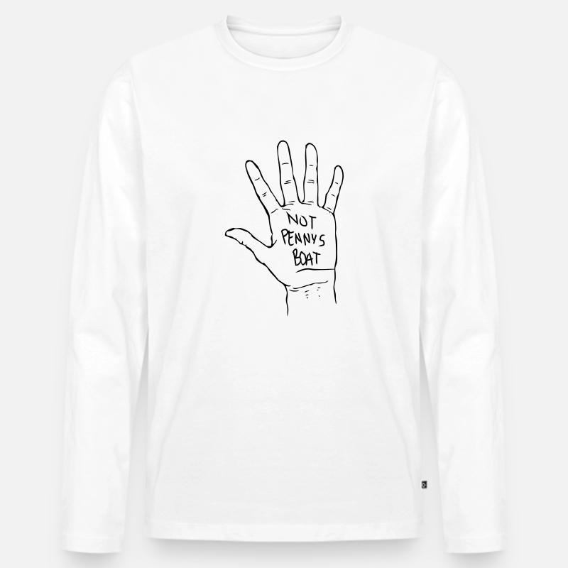 Nicht Pennys Boat - Männer Premium Bio Langarmshirt - Weiß