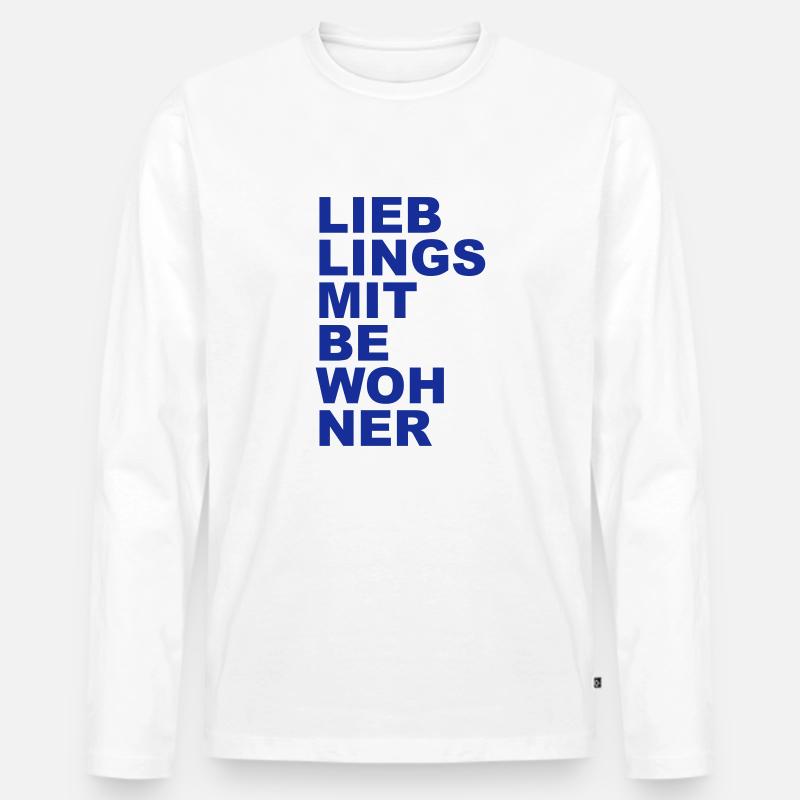 Lieblingsmitbewohner - Mitbewohner - Männer Premium Bio Langarmshirt - Weiß