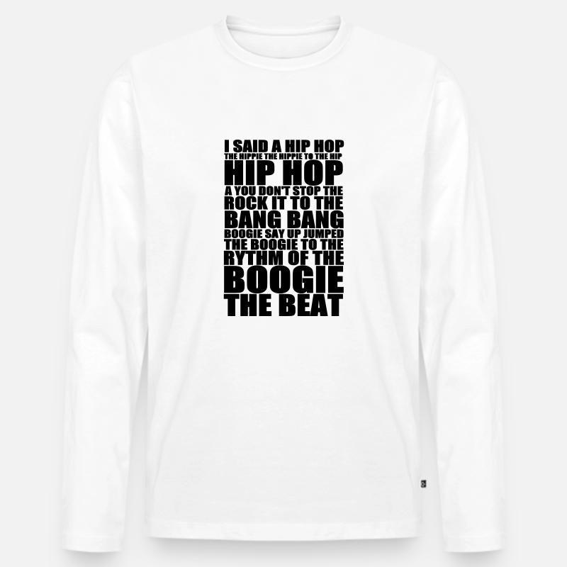 hiphop_delight_2 - Männer Premium Bio Langarmshirt - Weiß