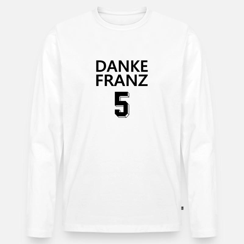 Danke Franz - Männer Premium Bio Langarmshirt - Weiß