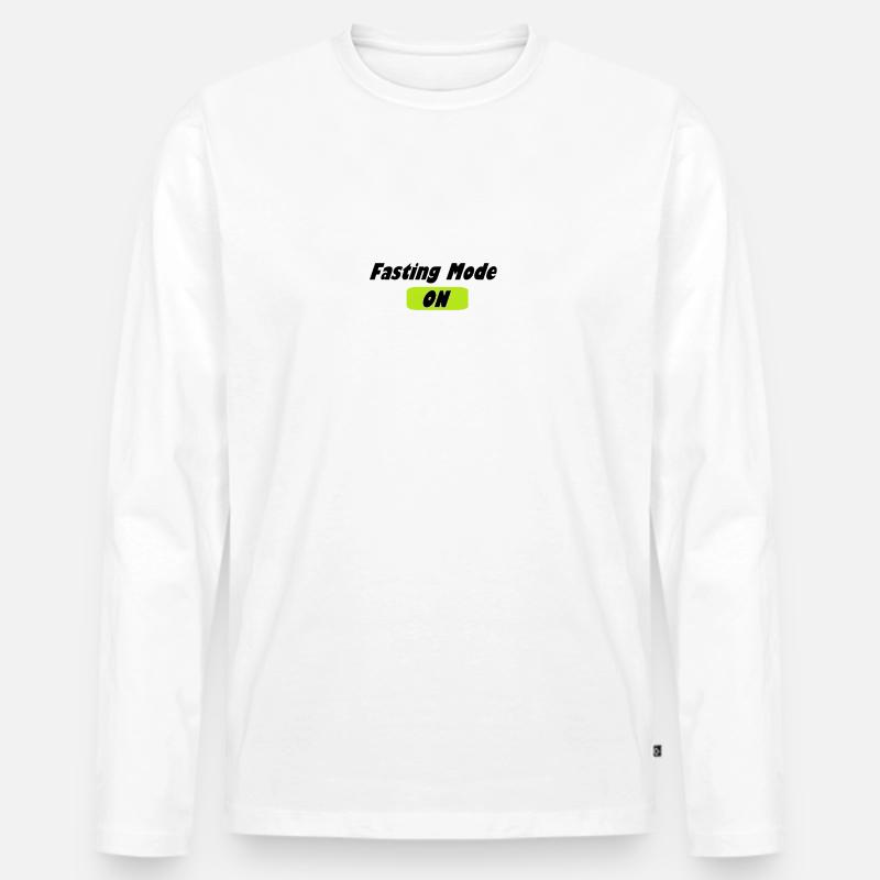 FASTEN - Männer Premium Bio Langarmshirt - Weiß