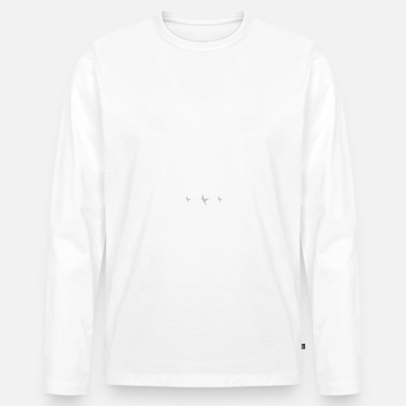 Der Dackel Wars - Gesicht zu Gesicht - Männer Premium Bio Langarmshirt - Weiß