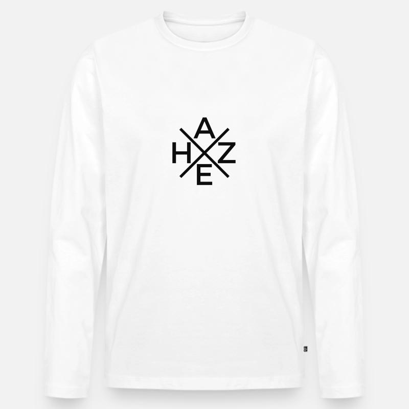 HAZE - Männer Premium Bio Langarmshirt - Weiß