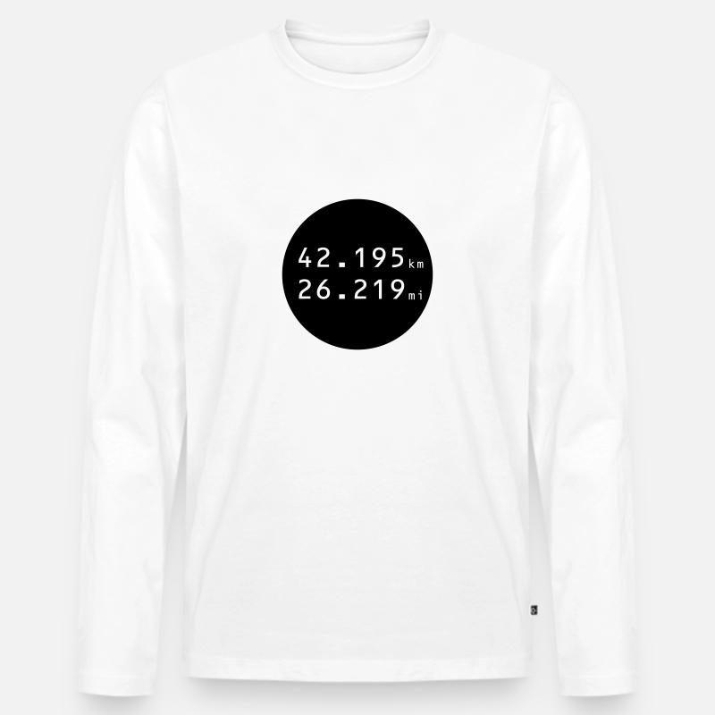 RUN - Männer Premium Bio Langarmshirt - Weiß