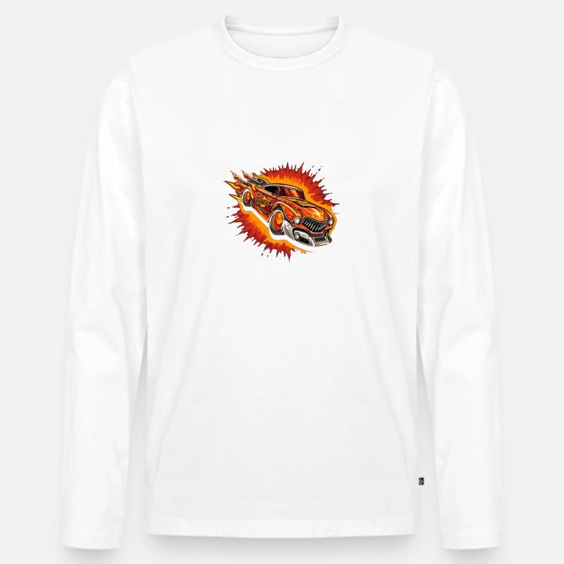 Turbo atomic 2 - Männer Premium Bio Langarmshirt - Weiß
