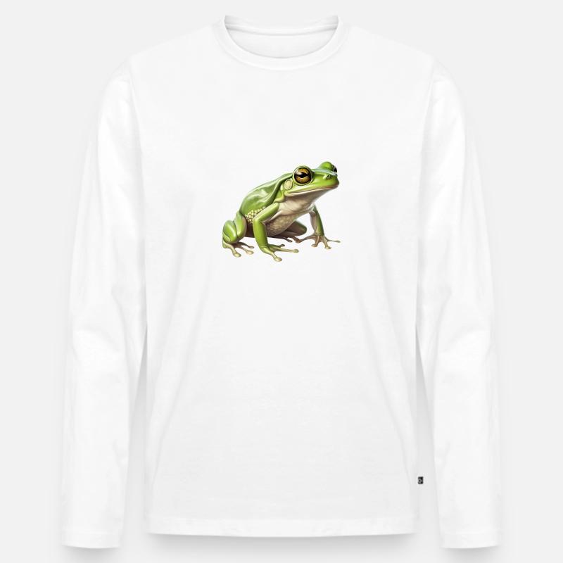 laubfrosch - Lebendiges Tier-Design - Männer Premium Bio Langarmshirt - undefined