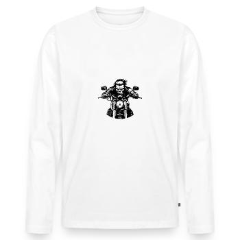 65. Geburtstag à plein régime depuis 08/1960 - T-shirt manches longues Premium bio Homme - blanc - Devant - Nico (187cm)