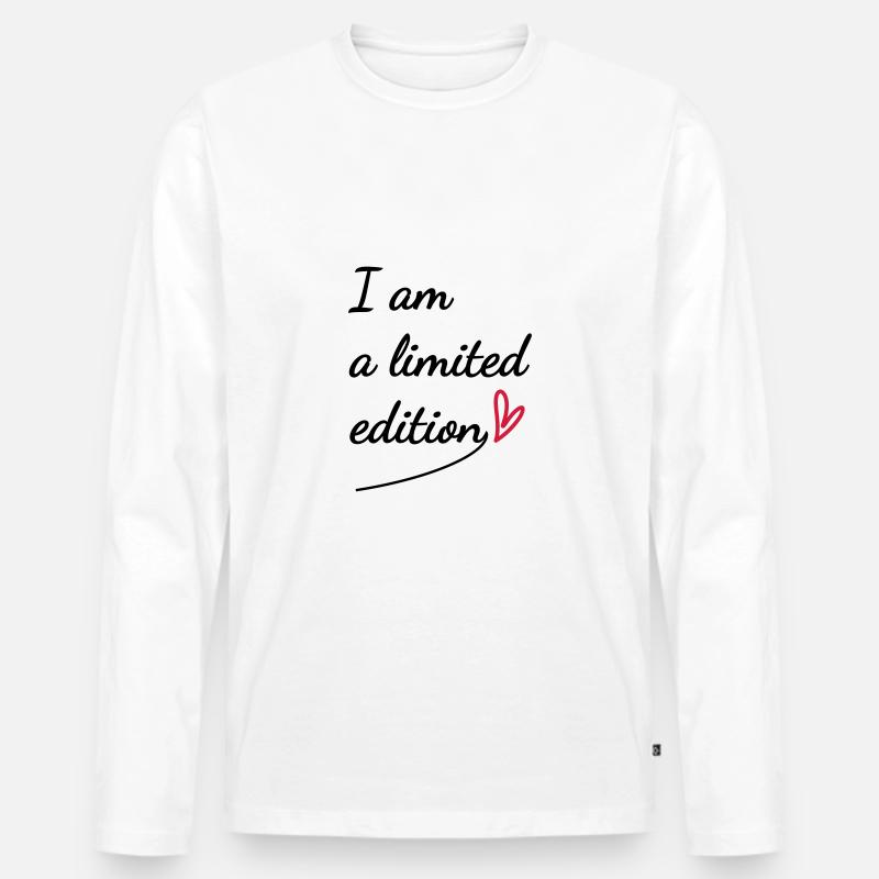 Ich bin eine limitierte Auflage - Männer Premium Bio Langarmshirt - Weiß