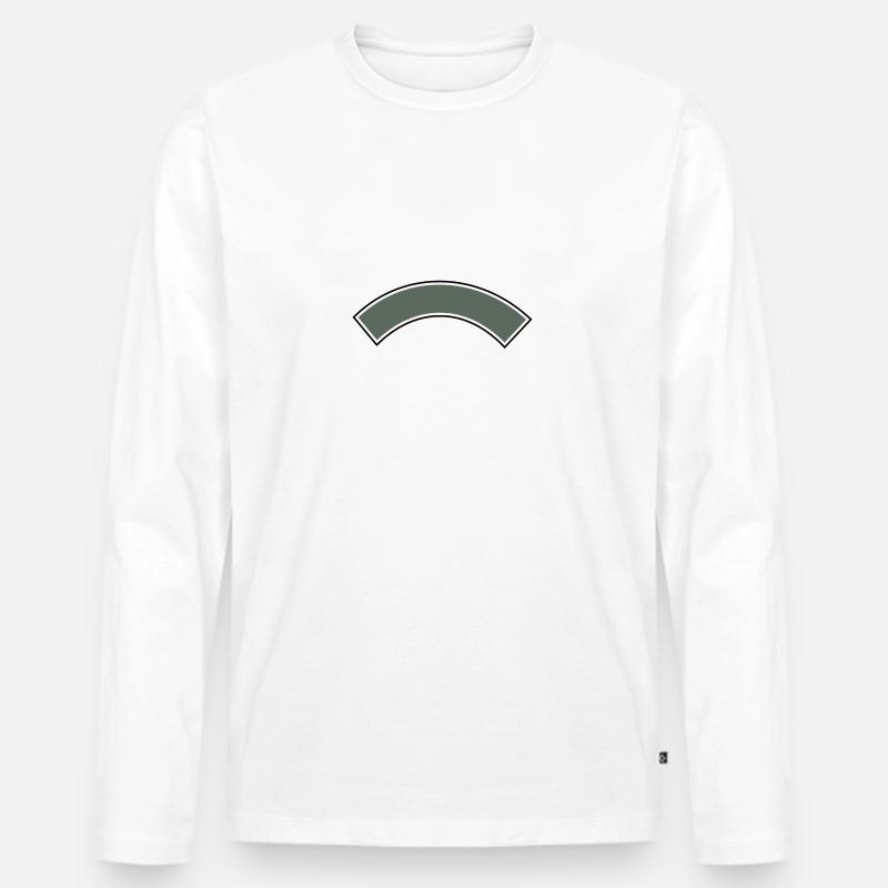 Banner gebogen flach - Männer Premium Bio Langarmshirt - Weiß