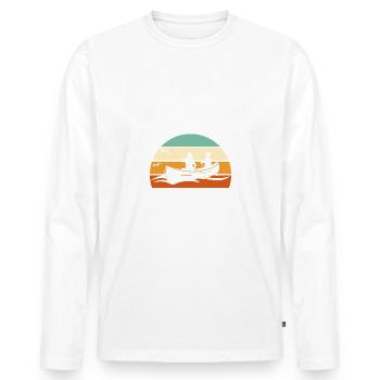 Kajakfahren Kanu Wassersport Kajakfahrer - Männer Premium Bio Langarmshirt - Weiß - Vorne - Nico (187cm)