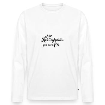 ganz dünnes Eis - Männer Premium Bio Langarmshirt - Weiß - Vorne - Nico (187cm)