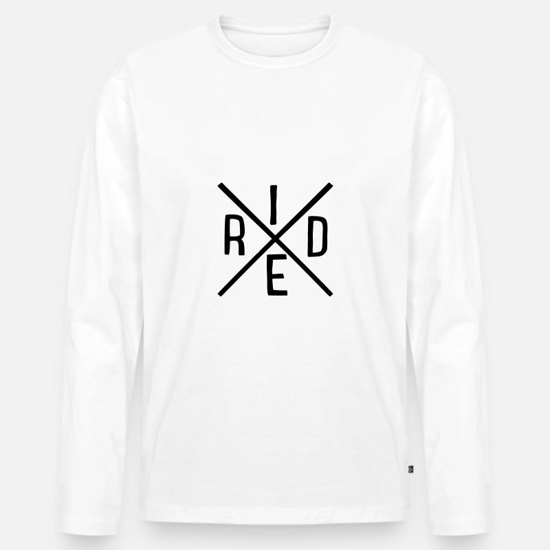 Reiten - Männer Premium Bio Langarmshirt - Weiß