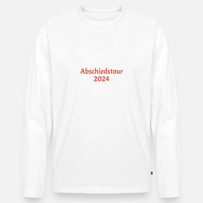 Abschiedstour 2024 - Männer Premium Bio Langarmshirt - Weiß