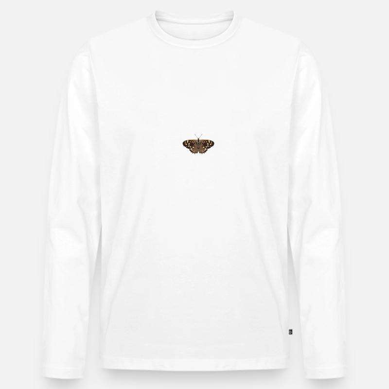 Schmetterlinge: Das Waldbrettspiel - Männer Premium Bio Langarmshirt - Weiß