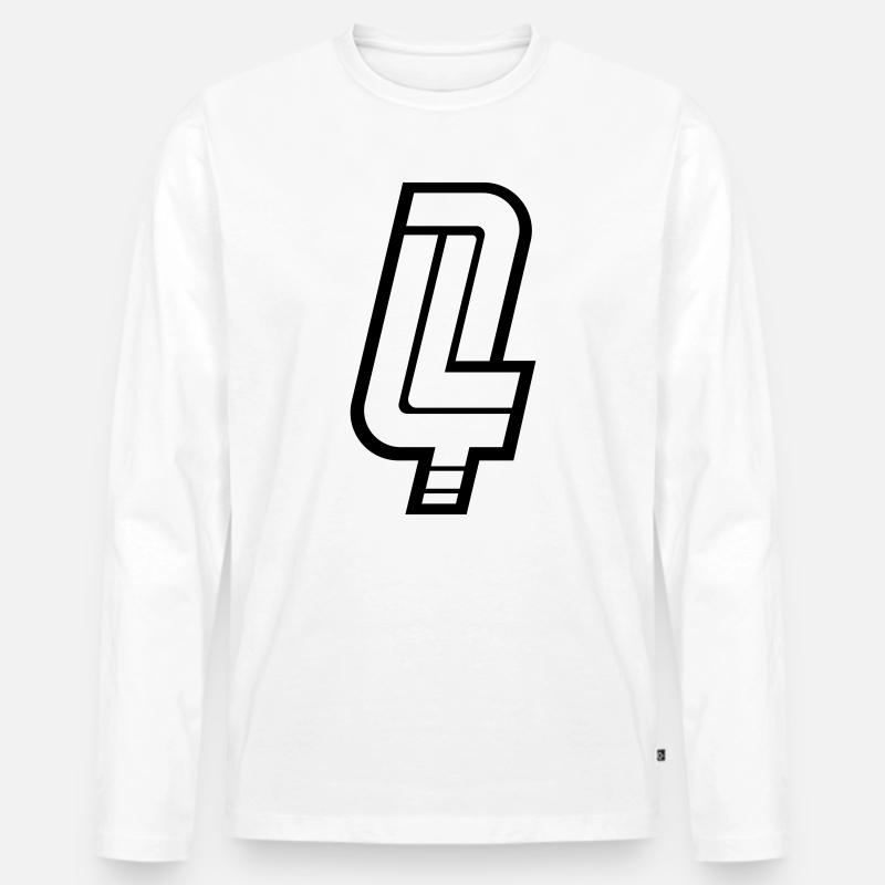 4LEBEN - Männer Premium Bio Langarmshirt - Weiß