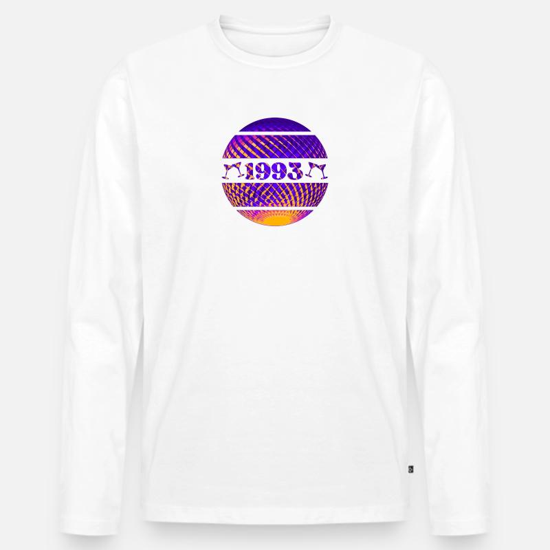 Geburtsjahr 1993 - Männer Premium Bio Langarmshirt - Weiß