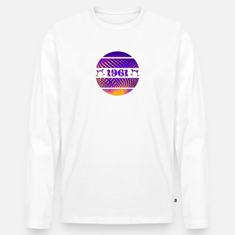 1961 - Männer Premium Bio Langarmshirt - Weiß