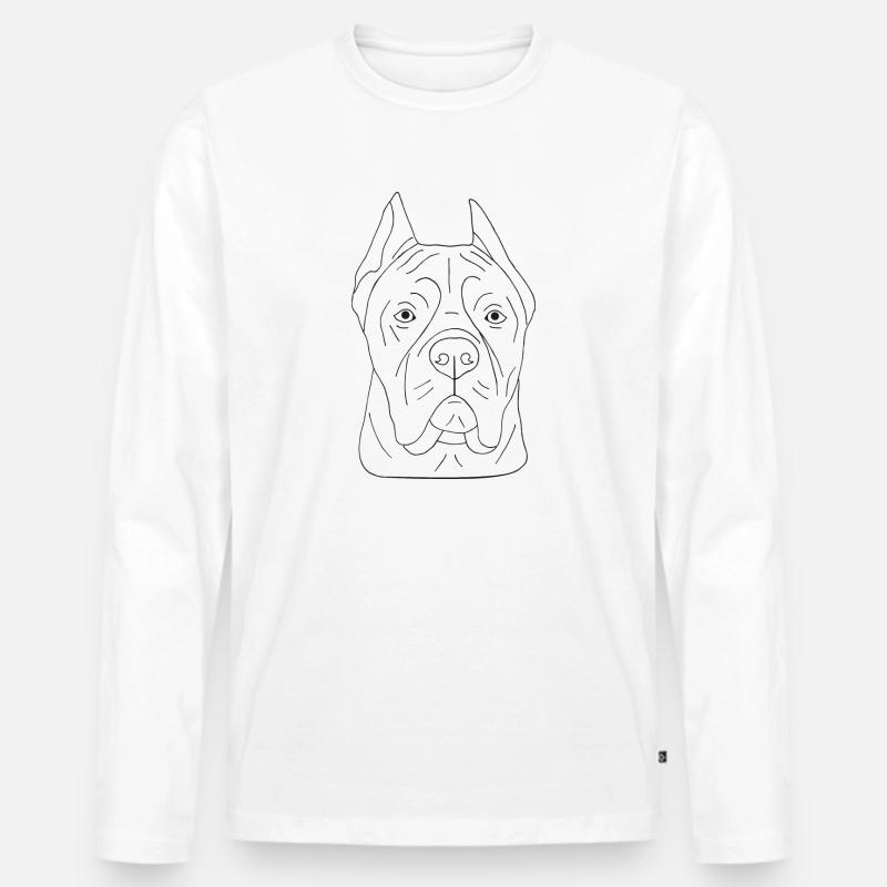 Cane Corso - Männer Premium Bio Langarmshirt - Weiß