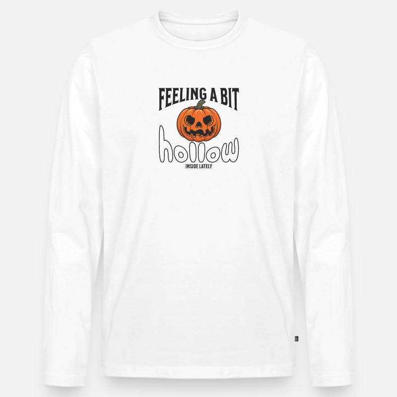 Feeling a bit hollow inside - Männer Premium Bio Langarmshirt - Weiß