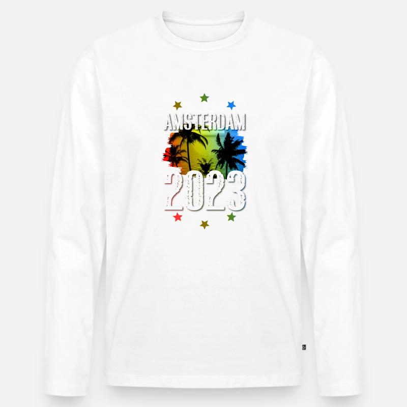 Amsterdam 2023 - Männer Premium Bio Langarmshirt - undefined