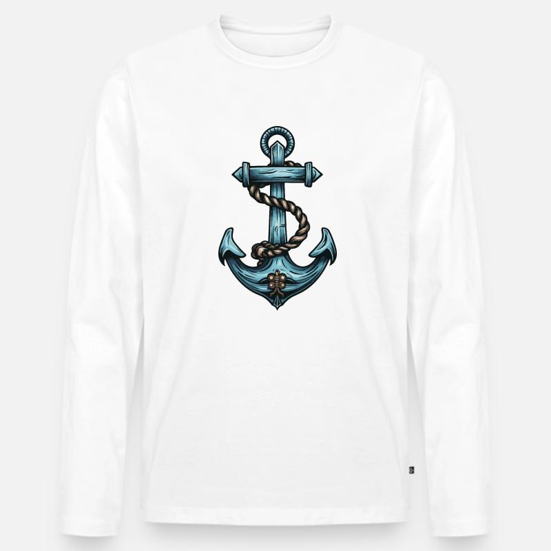 Anker Hafen - Männer Premium Bio Langarmshirt - undefined