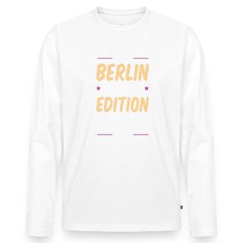Soirée à boire à Berlin - T-shirt manches longues Premium bio Homme - blanc - Devant - Nico (187cm)