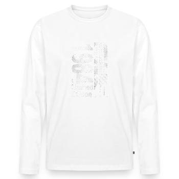 1984 - Birthday - 40 years - Men's Premium Organic Long Sleeve Shirt - white - Front - Nico (187cm)
