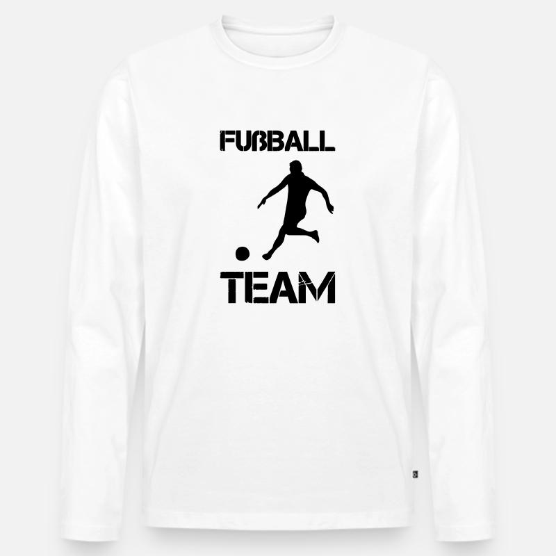fußball team - Männer Premium Bio Langarmshirt - Weiß