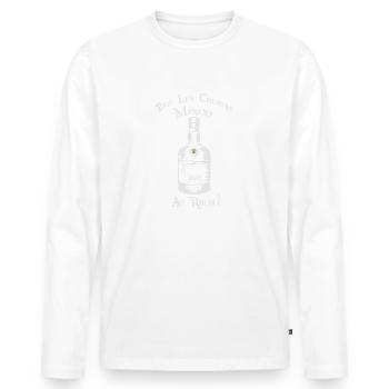 Alle Wege führen zum Rum 1 - Männer Premium Bio Langarmshirt - Weiß - Vorne - Nico (187cm)