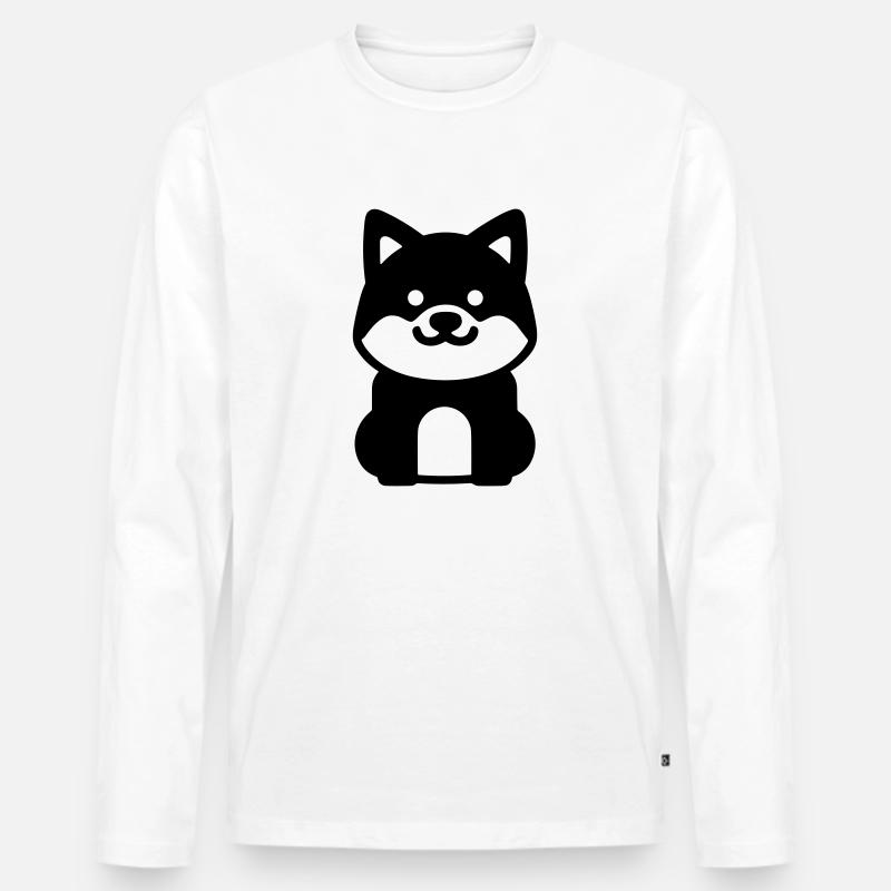 Bibiche - Männer Premium Bio Langarmshirt - Weiß