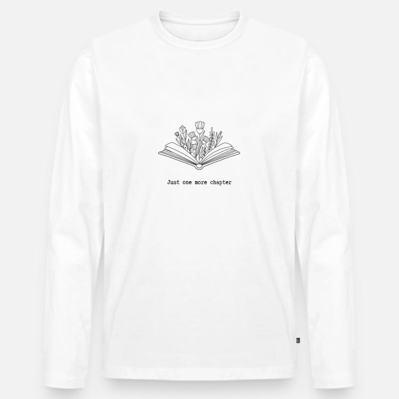 Just one more chapter - Männer Premium Bio Langarmshirt - Weiß