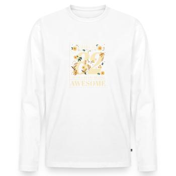 Juli 1982 - 40. Geburtstag Geschenk. Awesome. - Männer Premium Bio Langarmshirt - Weiß - Vorne - Nico (187cm)