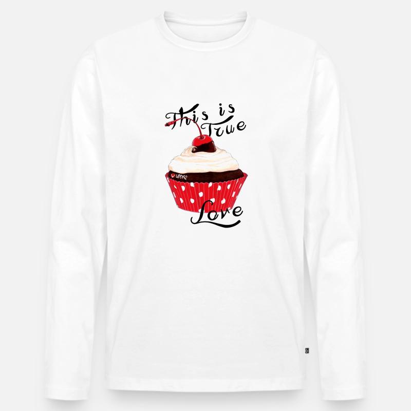 MUFFIN - Maglia a manica lunga ecologica premium da uomo - bianco