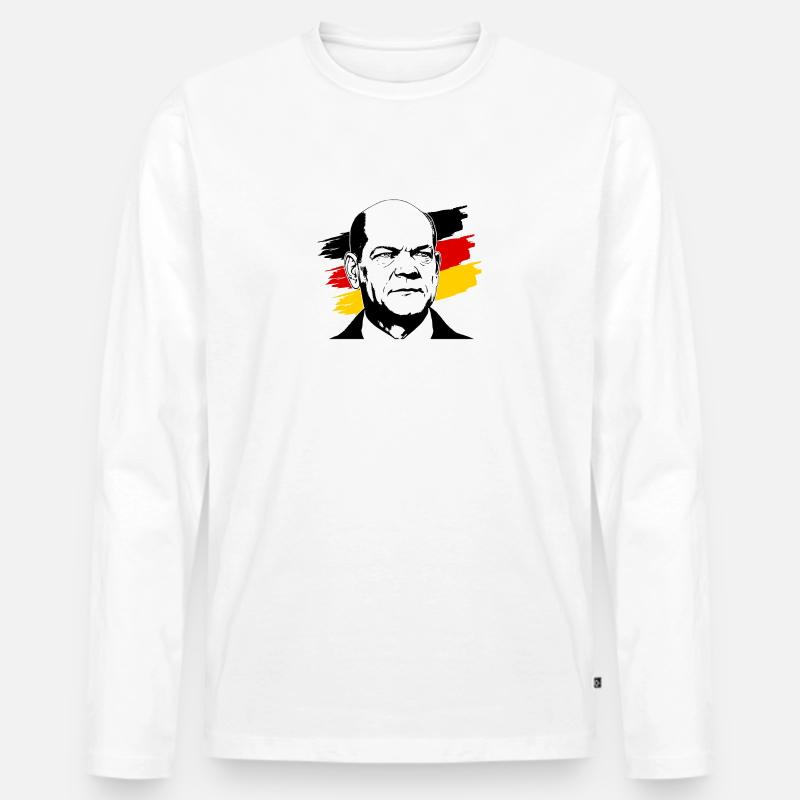 Time to say Goodbye - Männer Premium Bio Langarmshirt - Weiß