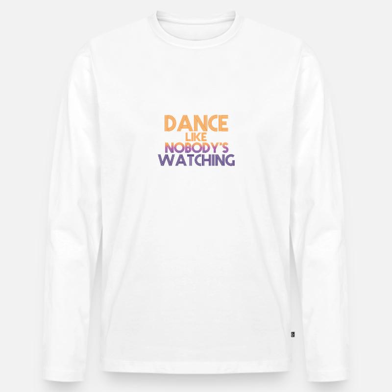 Dance - Männer Premium Bio Langarmshirt - Weiß