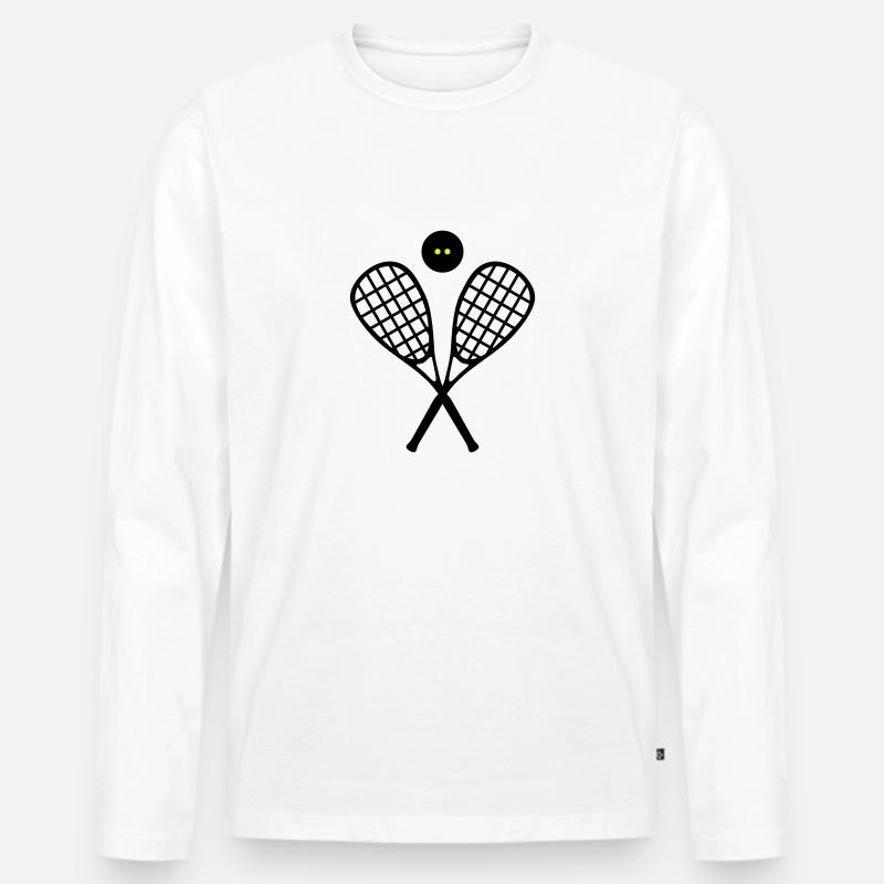 Squash - Männer Premium Bio Langarmshirt - Weiß