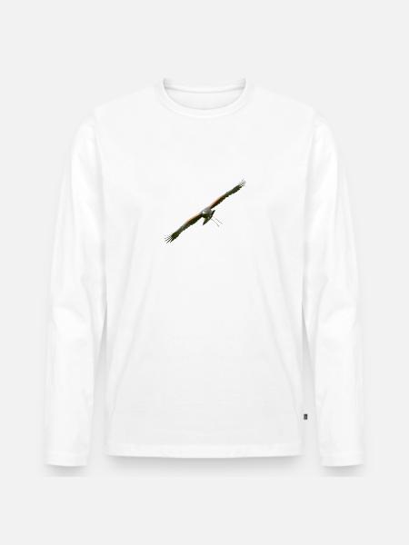 Harris Hawk - Desert Hawk approaching - Men's Premium Organic Long Sleeve Shirt -